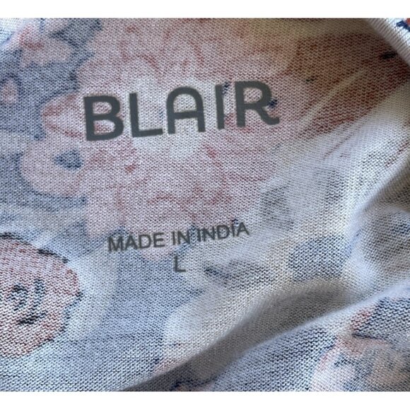 Blair Women's 3/4 Sleeve Multicolor Floral Blouse size Large - Picture 5 of 10
